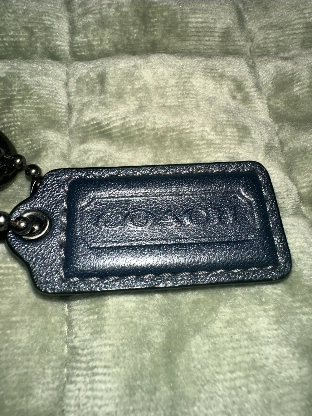 VINTAGE Coach Navy Signature Jacquard Shoulder Bag with sparkle Cs HARDLY USED